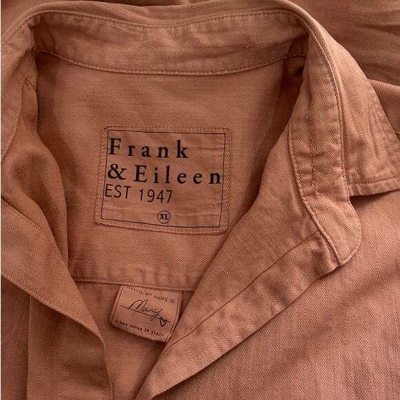 Frank & Eileen Mary Classic Shirtdress Famous Denim 100% Cotton Desert Size XL - Picture 10 of 13